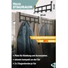 Menz Door Coat Rack, Stainless Steel - Black Door Coat