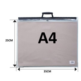 A4 Clear Art Work Carry CASE Portfolio Art File Folder School Holdall (A4)