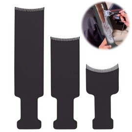 PAVIKE Balayage Board, Highlight Board, Tooth, Hair Coloring Board, Hair Dye Paddle Set of 3, Hair Color Kit, Hair Dying, Coloring, Hair Salon, Black