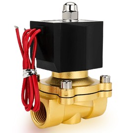 Brass Solenoid Valve, 1/2 Inch 220 V AC Electromagnetic Valve Brass, Direct Acting Solenoid Valve, Electric Water Valve for Water, Air, Diesel, Kerosene, Petrol