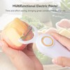 Electric Potato Peeler, Handheld Vegetable Peeler Set with 3 Interchangeable