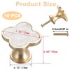 10 Pack Brass Four-Leaf Clover Knobs Handle, Gold Drawer Dresser