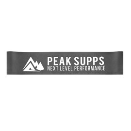 Peak Supps Mini Resistance Bands - Moderate Resistance Loop Band (Grey) - 25cm Looped