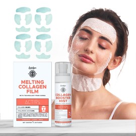 Indulgeo Essentials Collagen Booster Mist + Melting Collagen Film (4 Sachets) Combo | Helps to Reduce Wrinkels, Finelines & Scars | Ideal for Men & Women