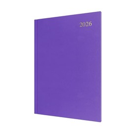 Collins - Essential - 2026 12 Month Calendar Year Planner, Week-To-View Diary, A4 Hard Cover - Purple (ESSA43.55-26)