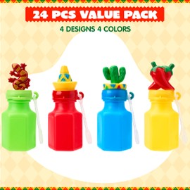 JOYIN 24 Pcs Mexican Mini Bubble Wands Set for Cinco De Mayo Birthday Party, Fiesta Bubble Bottle for Baby Shower Holiday Carnival Party, Fiesta Themed Party