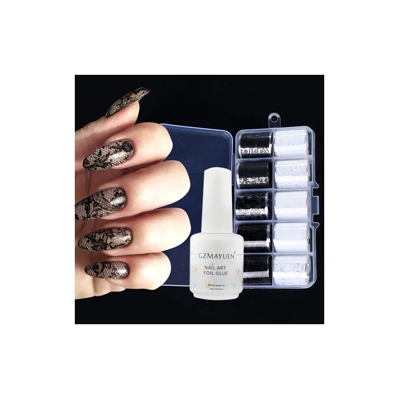 GZSYY Transferfolie Nägel Nagelsticker 15ML Nagelaufkleber Selbstklebend Nageldesign Zubehör