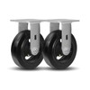 CWfutureparts Caster Wheels 6" x 2" Heavy Duty Industrial Casters,Rubber