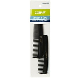 Conair Hard Rubber Pocket and Barber Comb 2 ea (Pack of 2)