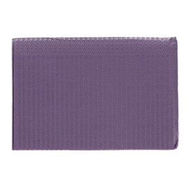 HSB 109212, Disposable Dental Bibs, 13" X 18", Lavender, 2-Ply Paper & 1 ply Layer of Water Resistant Poly, Tear-Resistant, Highly Absorbent, Single-Use for Maximum Hygiene, 500/Bx