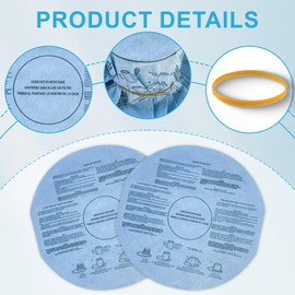 Audvln Shop Vac Filters VF2002 – 8-Pack Reusable Wet Dry Vac Disc Filters with 8pcs Retaining Bands for 5 Gallon and Larger Shop Vac Wet/Dry Vacuum Cleaners