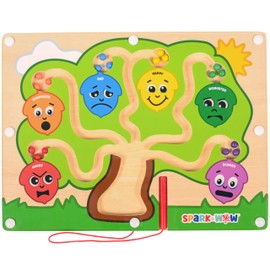 SPARK & WOW Magnetic Maze | My Emotions Tree | Magnet Board for Toddlers | Six Emotions & Colors | Toddler Travel Toy | Emotional Regulation Tools for Kids