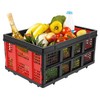 50L Collapsible Utility Crate, Hand Trucks Foldable Storage Bin Organizer,
