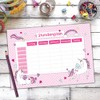 Papierdrachen Timetable DIN A4 Pad – Unicorn Motif – Writeable