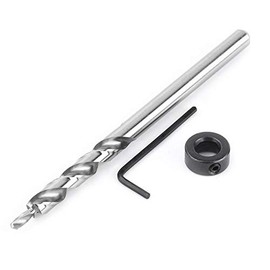 Broca helicoidal de reemplazo de paso con cuello de tope de profundidad de vástago redondo de 3/8"para trabajos en madera, Juego de Brocas de Avellanado Brocas Avellanadoras Broca