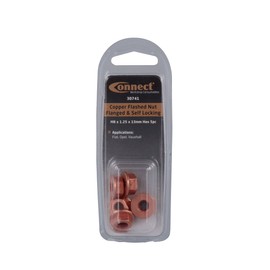 Connect 30741 Copper Flashed Nut Flanged & Self Locking M8 x 1.25 x 13mm Hex 5pc