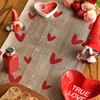 Artoid Mode Wood Love Valentine's Table Runner, Seasonal Anniversary Kitchen