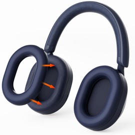 Joghaw Silicone Ear Pad Covers for Sony WH-1000XM5, Sweat-Proof, Anti-Scratch, Gym-Ready Ear Cushion Protectors, Easy to Clean, Soft Fit for Workout & Travel - Blue