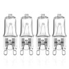 MCLANZOO G9 Heat Lamp Bulbs for Reptiles 25W 4 Pack,Mini