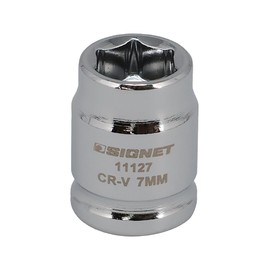 Signet 11127 1/4DR 7MM Short Socket (Hexagonal) 11127