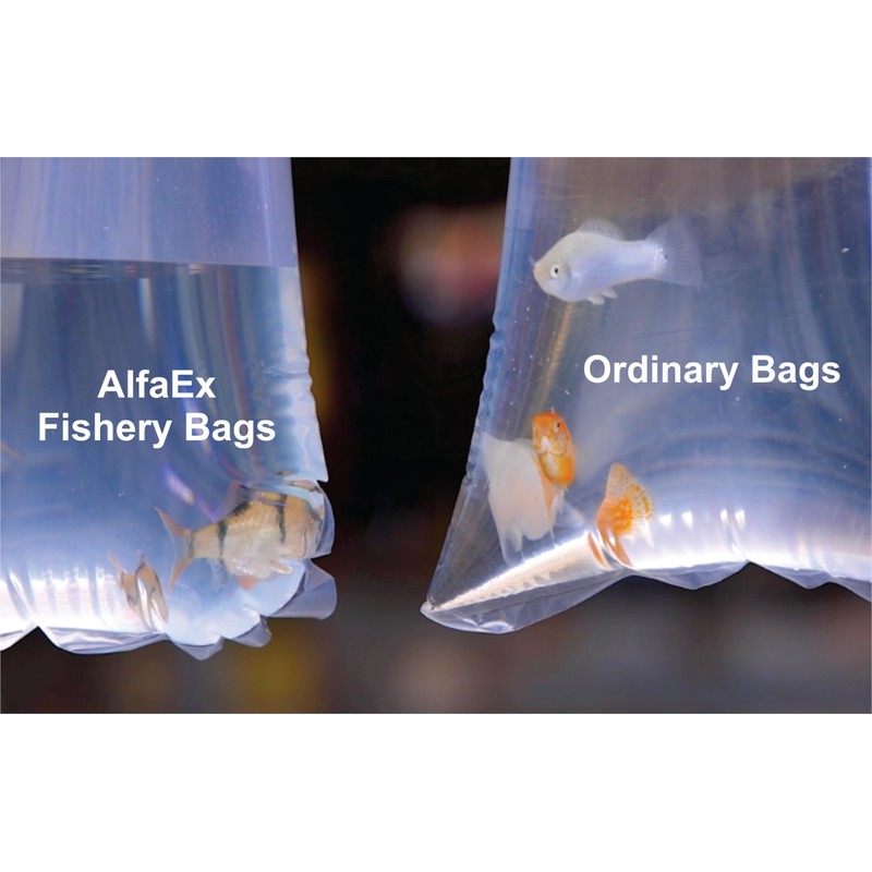 AlfaEx 25 Pack Fishing Bags Leakproof Round Bottom Clear Plastic
