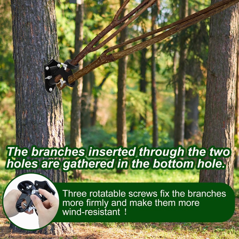 Mofuiry 2 Pack Heavy Duty Metal Branch Holder Mounted Deer