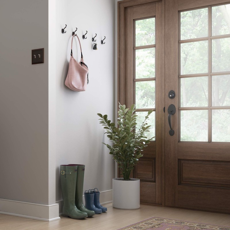 Franklin Brass (1-Pack) Coat and Hat Wall Hooks Double Hooks