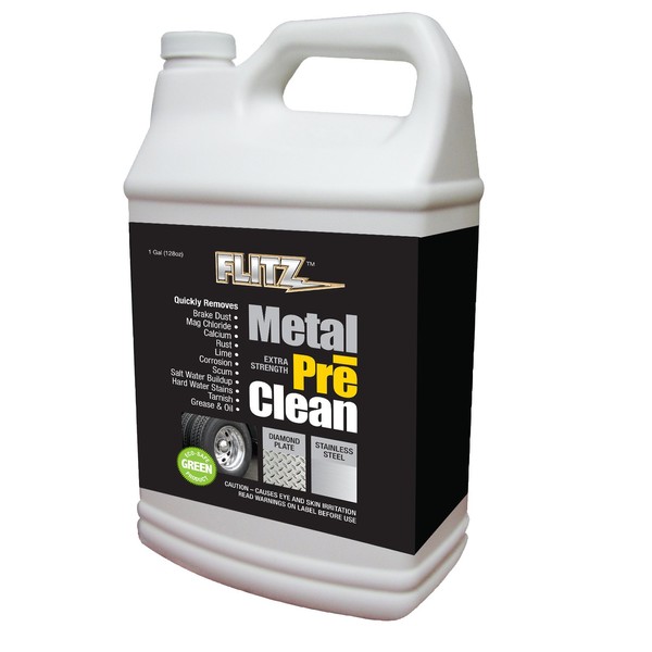 Flitz Industrial Strength Metal Pre Clean to Remove Corrosion, Rust, Calcium, Lime and More, Works in 60 Seconds, 1 Gallon