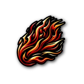Flames Decal Sticker for Car Versatile Car Stickers and Decals Durable Car Sticker Set Durable Automotive Exterior Accessories Ideal for All Vehicles (1PCS,5.5'')