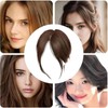 Middle Part Bangs,Middle Side Part Fake Hair Bangs Realistic -