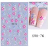 Winning Smile 6 Sheets Nail Art Decals 3D Embossed Stickers