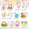 Marsui 24 Pcs Easter Ornaments for Tree Happy Easter Wooden