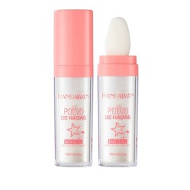 Highlighter Patting Powder Face Body Glitter Shimmer Brightens Blusher Waterproof Smooth Highlighter Festival Party Makeup (White)