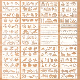 Newellsail Drawing Stencil Children 7 Styles DIY Painting Template Reusable Painting Stencils Pack of 56