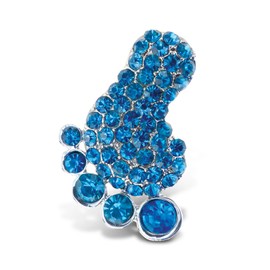 CoTa Global Blue Foot Sparkling Refrigerator Magnet - Silver Sparkling Rhinestones Crystals, Cute Beach Magnet For Kitchen Fridge and Locker, Home Decor & Cool Office Decorative Novelty - 1.75 Inches