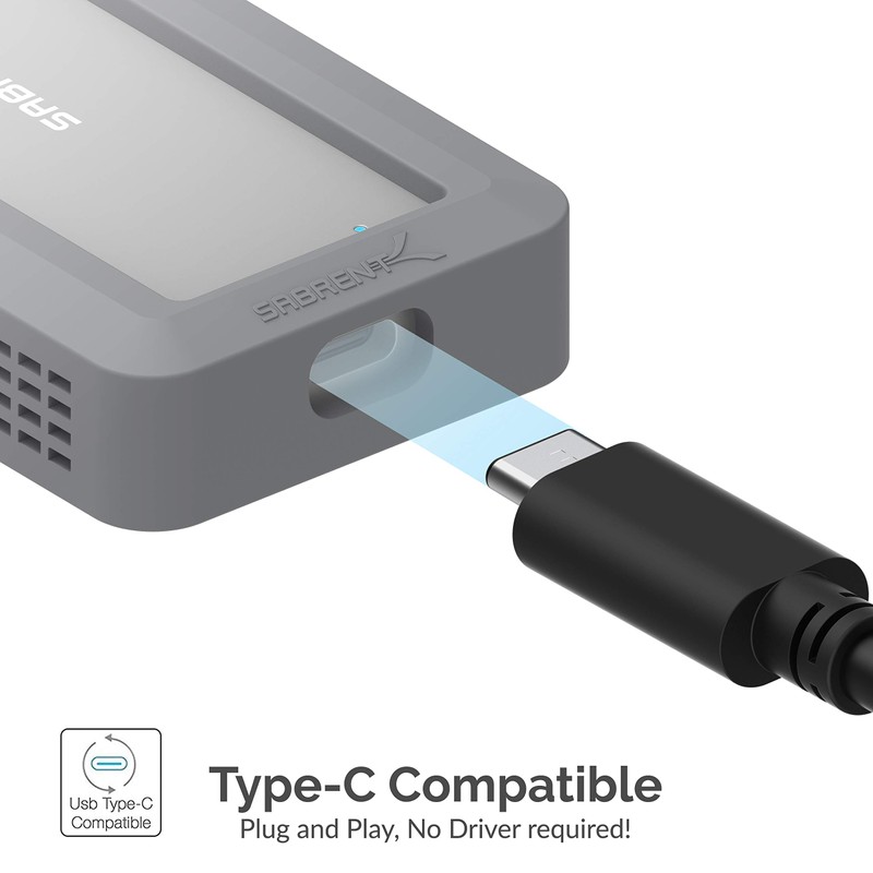 SABRENT - Carcasa Resistente al Agua USB 3.2 [IP67] para