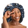 Winitas Gorro grande de satén de seda para mujeres negras,