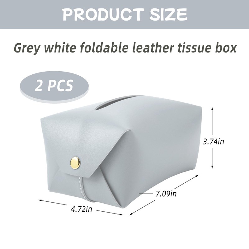 MFCGHXR 2Pcs Tissue Box Cover, Decorative Holder Organizer, Rectangle Modern