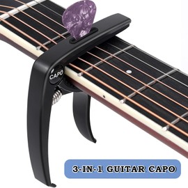 ATYOUK Guitar Accessories Kit Gift, Guitar Capo, Guitar Strap, Guitar Pick, Guitar Pick Holder Bag, Guitar Pick Box, Guitar Phone Clip, Acoustic, Bass, Electric, Ukule Legitor Accessories