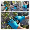 QEAR SAFETY 3 Pairs Gardening Gloves Textured Latex Palm for