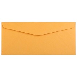 JAM PAPER #10 Business Commercial Envelopes - 4 1/8 x 9 1/2 - Brown Kraft Manila - 25/Pack