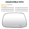 Driver Left Side Mirror Glass with Heated Fit for Jeep