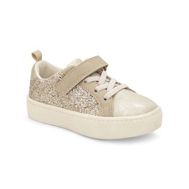 carter's Girls Perrie Sneaker, Gold, 9 Toddler
