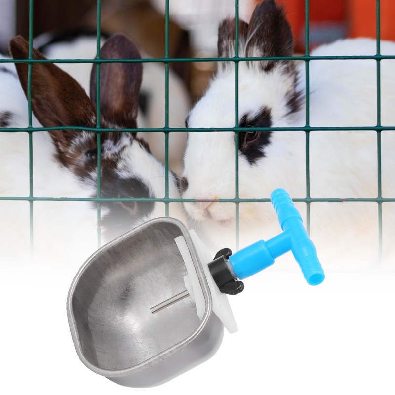 5Pcs Stainless Steel Automatic Rabbit Drinker Nipple Drinking Bowl Waterer