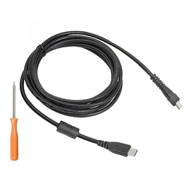 Compatible Nuance Dragon PowerMic 4 Microphone Cable - Easy to Replace USB-C (3' Straight Cord)