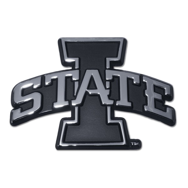 Elektroplate Iowa State University Cyclones I State Logo Chrome Plated Premium Metal NCAA College Car Truck Motorcycle Emblem