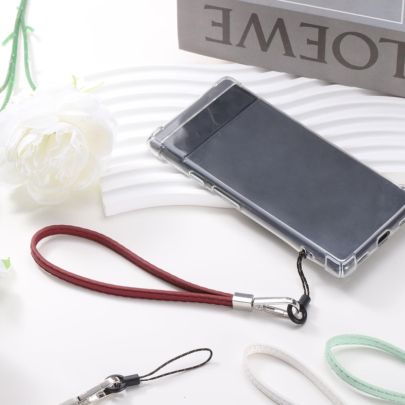 sourcing map 2 Pcs Smooth Leather Wristlet Strap, Prevent Drop