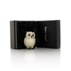 Keren Kopal Silver Owl Trinket Box Decorated with Crystals