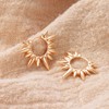 LOYATA Spike Earrings Gold Huggie Hoop Sleeper 14K Gold Plated