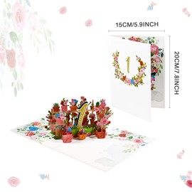 scicent Birthday Card, Anniversary Card with Envelope, Pop Up Card for Birthday, 3D Birthday Card for Women's Birthdays, Wedding, Valentine's Day, Wedding Card, Creative Anniversary Cards - 31803